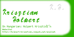 krisztian holpert business card